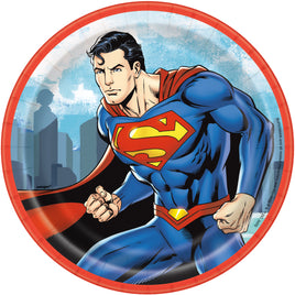 Superman Round 7 Dessert Plates  8 ct.