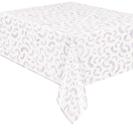 54" X 84" Adorable Halloween Iridescent Bats Rectangular Foil Table Cover  1 ct.