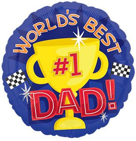18" WORLD'S BEST DAD FOIL BALLOON