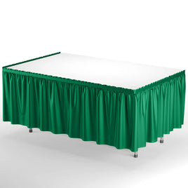 14'X 29" Emerald Green Plastic Table Skirt 1 ct.