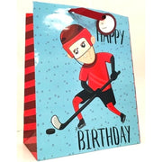 Hockey Player Happy Birthday Large Gift Bag