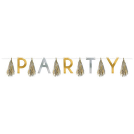 Silver & Gold Party Tassel Garland