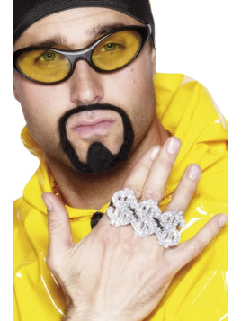 3 in 1 Dollar Rapper Ring- Silver