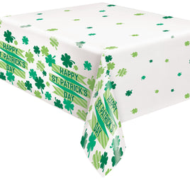 Lucky Clover Rectangular Plastic Table Cover  54 x 84
