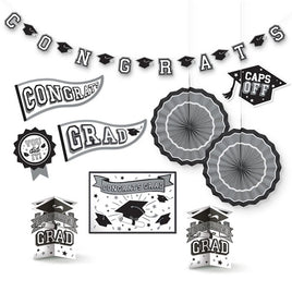 White Graduation Room Decorating Kit