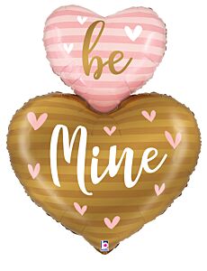 42" Be Mine Heart Duo Foil Balloon