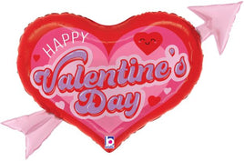 32" Retro Valentine Heart Arrow Shape