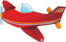 37" RED AIRPLANE FOIL BALLOON