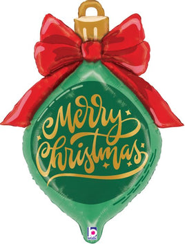 31" SATIN CHRISTMAS ORNAMENT SHAPE FOIL BALLOON
