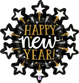 30" NEW YEAR STARBURST FOIL BALLOON