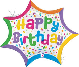 27" BIRTHDAY CONFETTI BURST FOIL BALLOON