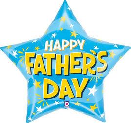 28" FATHERS DAY STAR SHAPE FOIL BALLOON