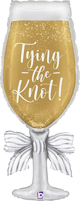 34" TYING KNOT CHAMPAGNE FOIL BALLOON