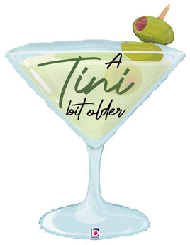 35" TINI BIT OLDER MARTINI SHAPE FOIL BALLOON