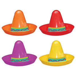 Plastic Mini Sombrero Assortment 8 pcs.