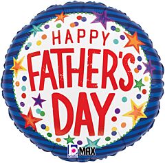18" FATHERS DAY STARS FOIL BALLOON