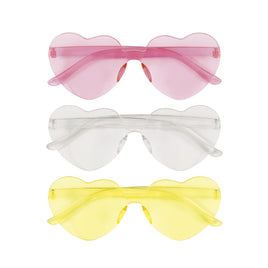 Heart Shaped Novelty Glasses  3ct