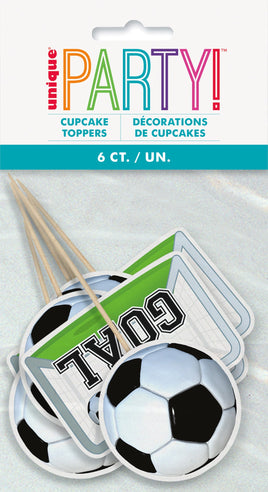 3D Soccer Cake Toppers  6ct