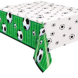 3D Soccer Rectangular Plastic Table Cover  54" x 84"
