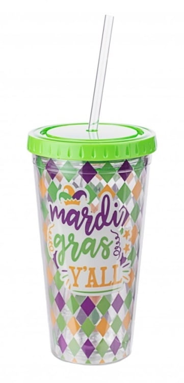 16 oz. Mardi Gras Insulated Cup 1 ct.