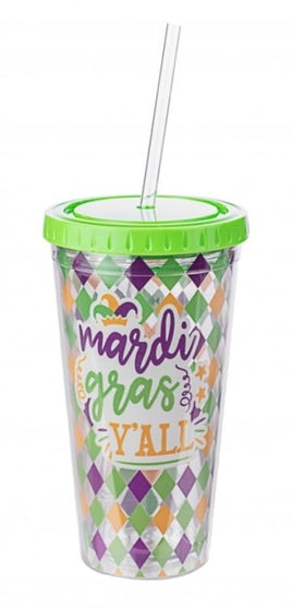 16 oz. Mardi Gras Insulated Cup 1 ct.