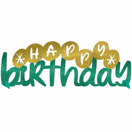 14" Happy Cake Day Glitter Tabletop Centerpiece
