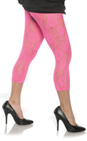 80's Lace Leggings Medium / Neon Pink