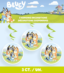 Bluey 26" Hanging Swirl Decorations  3ct