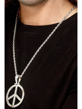 60's Peace Sign Hippie Medallion