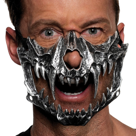 Half Vampire Silver Skull Mask