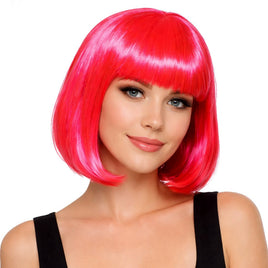 Bob Wig-Hot Pink