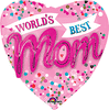 36" WORLD'S BEST MOM JUMBO FOIL BALLOON