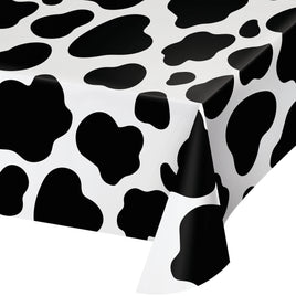 Cow Print Plastic Tablecover 54"X 108"  1 ct.