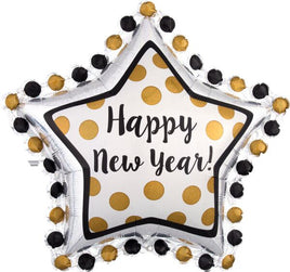 30" RING IN THE NEW YEAR HOLOGRAPHIC FOIL BALLOON