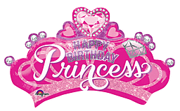 32" PRINCESS CROWN/GEM FOIL BALLON