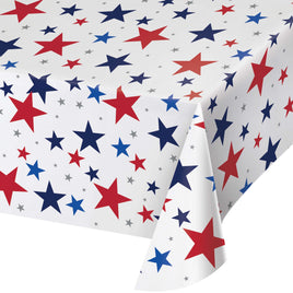 Patriotic Stars Paper Table Cover 54"X102"  1ct.