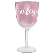 Blush Glitter Wine Goblet