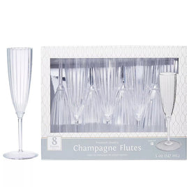 5 oz. Clear Premium Quality Champagne Flutes 8 ct.