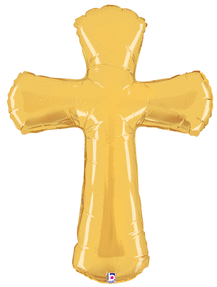 44" GOLD CROSS