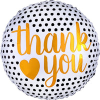 17" Thank You Modern Dots Holographic Foil Balloon