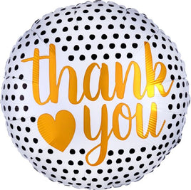 17" Thank You Modern Dots Holographic Foil Balloon
