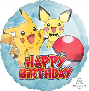 17" Happy Birthday Pokemon Foil Balloon