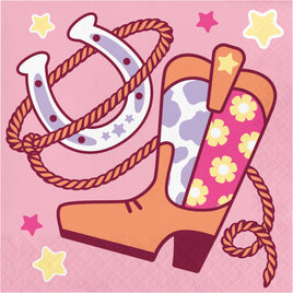 Boots and Bows 2 ply. Lunch Napkins 16 ct.