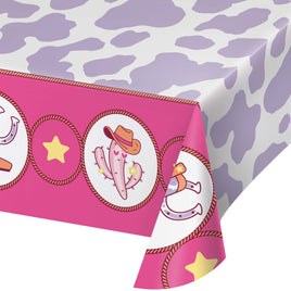 Boots and Bows All Over Print Paper Tablecover 54in. X 96in. 1ct.