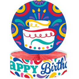 Birthday Swirls Honeycomb Centerpiece