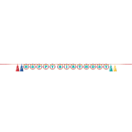 Birthday Swirls Banner w/Tassels 1 ct.