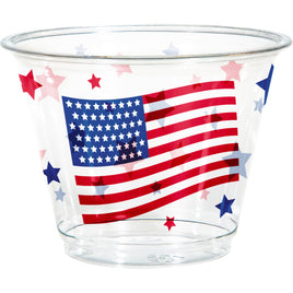 9oz. American Flag Plastic Tumbler 8 ct.