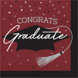 Burgundy 2 ply. School Spirit Luncheon Napkins 36 ct.