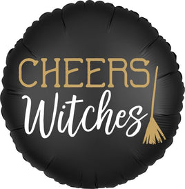 18" Satin Cheers Witches Foil Balloon