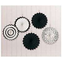 Hanging Hot Stamped Paper Fan Decorations 5 pcs.